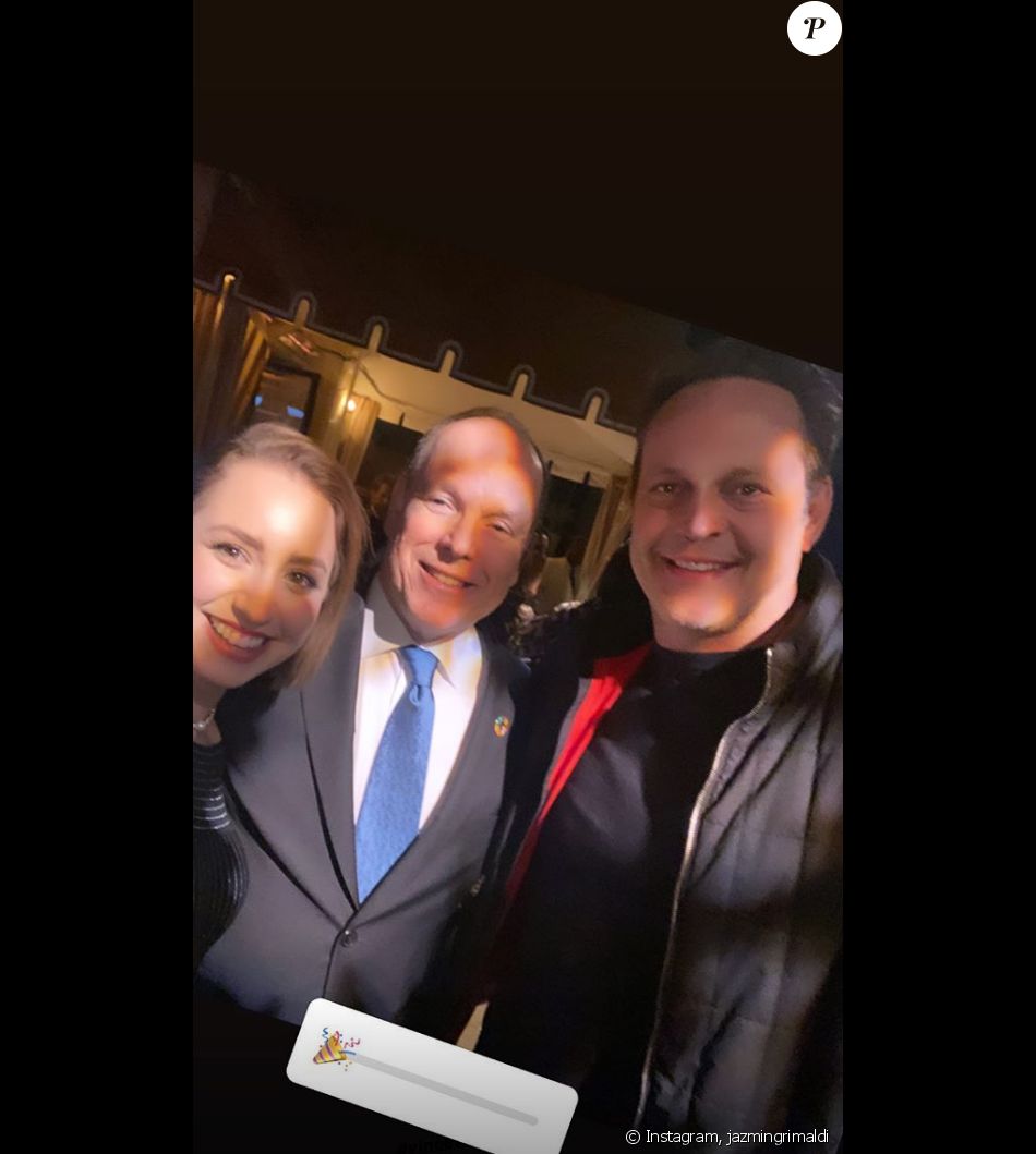 Jazmin Grace Grimaldi, son père le prince Albert de Monaco et l'acteur Vince Vaughn - 60ème anniversaire du Festival de Télévision de Monte-Carlo à West Hollywood le 5 février 2020.