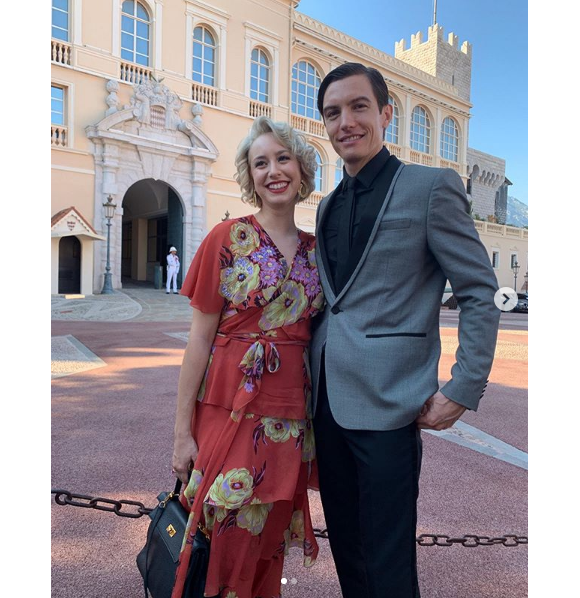 Jazmin Grace Grimaldi avec son petit ami Ian Mellencamp au mariage de son cousin Louis Ducruet. Les 26 et 27 juillet 2019.