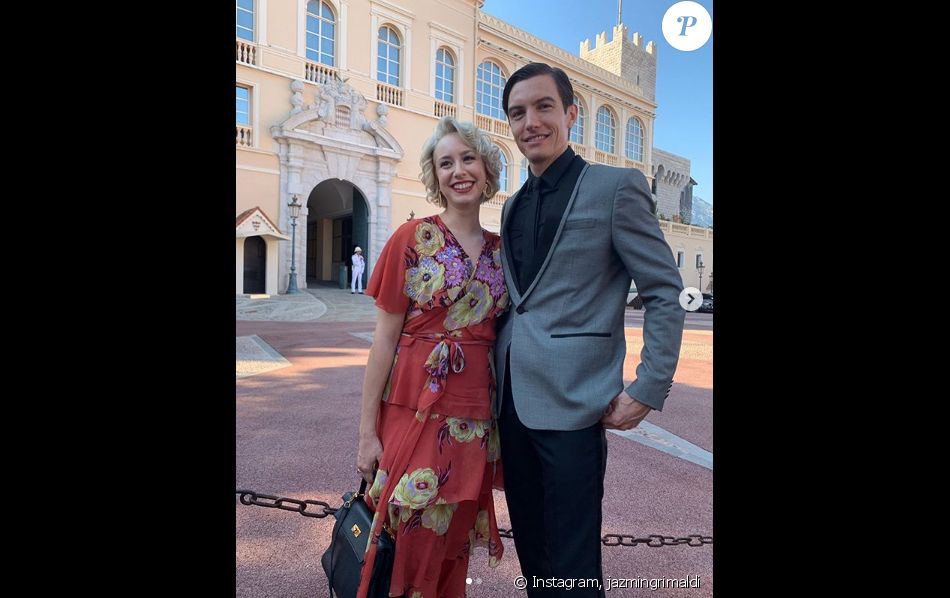 Jazmin Grace Grimaldi avec son petit ami Ian Mellencamp au mariage de son cousin Louis Ducruet. Les 26 et 27 juillet 2019.