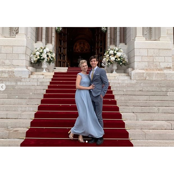 Jazmin Grace Grimaldi au mariage de son cousin Louis Ducruet. Les 26 et 27 juillet 2019 à Monaco.