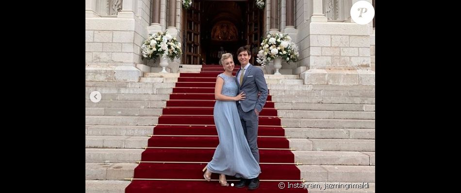 Jazmin Grace Grimaldi au mariage de son cousin Louis Ducruet. Les 26 et 27 juillet 2019 à Monaco.