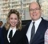 Jazmin Grace Grimaldi avec son père le prince Albert II de Monaco en principauté lors du salon EVER Monaco dédié aux véhicules écologiques et aux énergies renouvelables. © Jean-Charles Vinaj / Pool restreint Monaco / Bestimage