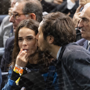 Vianney Bureau (Vianney) et sa compagne Catherine Robert - People lors de la finale du tournoi Rolex Paris Masters 2019 à Paris le 3 novembre 2019. © Veeren - Perusseau / Bestimage  People during the final of the Rolex Paris Masters 2019 tournament in Paris on November 3rd, 2019. 