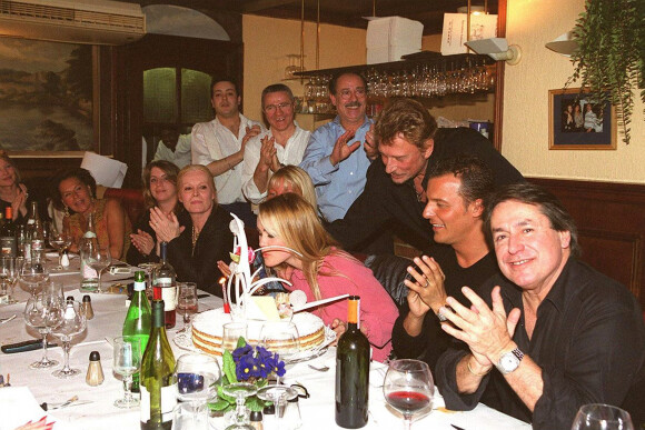 Johnny Hallyday - 25e anniversaire de Laeticia Hallyday avec Jean Roch, Marc Francelet, chez Pozitano.