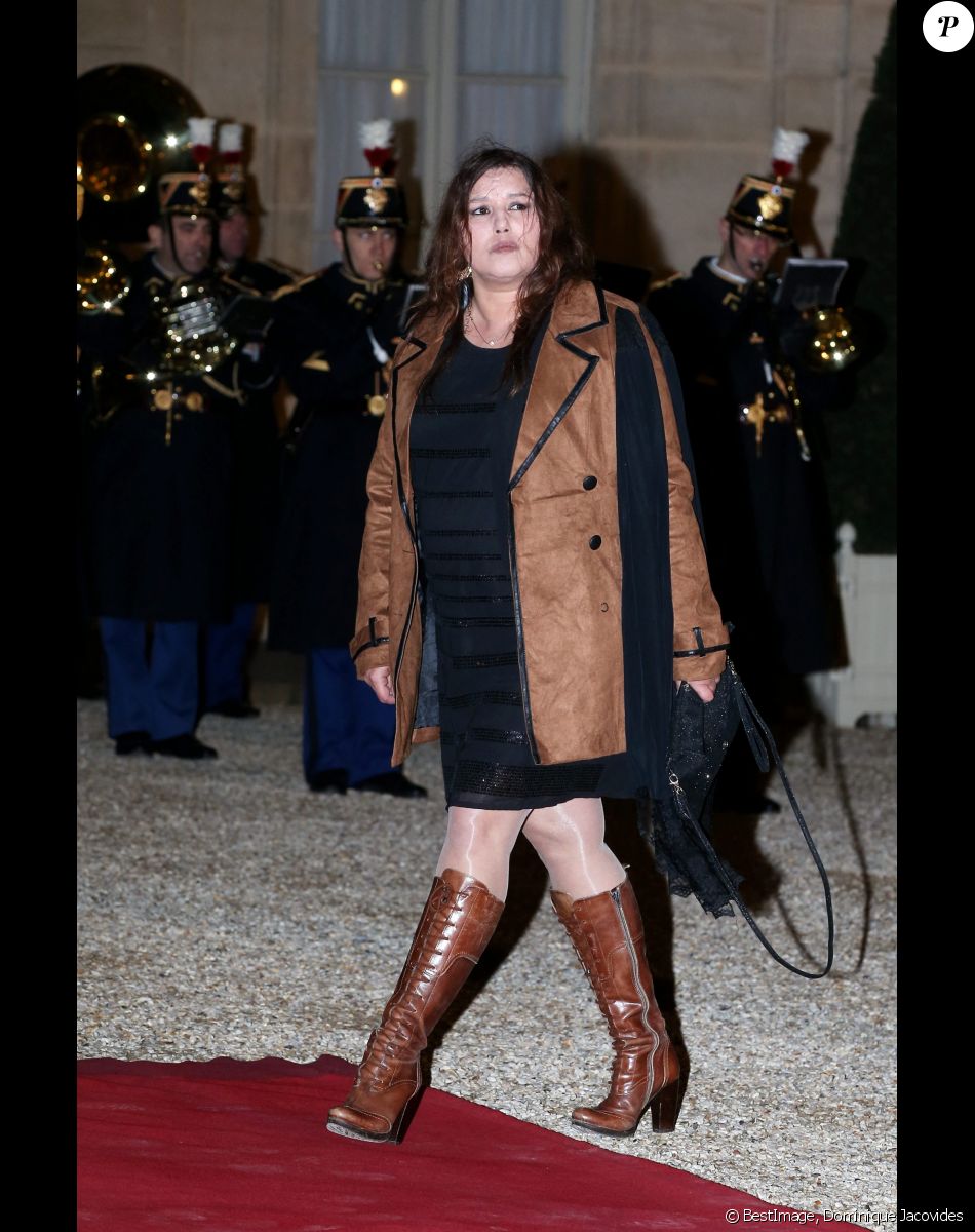 Nathalie Cardone - Dîner d'état donné en l'honneur du président cubain Raul Castro au palais de l'Elysée à Paris, le 1er février 2016. © Dominique Jacovides/Bestimage