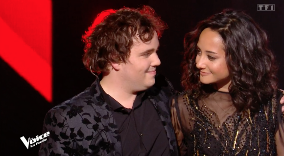 Marghe et Jim Bauer, les deux finalistes de "The Voice" (TF1) le samedi 15 mai 2021.