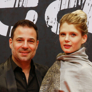 Mario Barravecchia et sa femme Jessica - Photocall de la cérémonie de clôture de la 11e édition du festival international du film policier de Beaune, le 6 avril 2019. © CVS/Bestimage