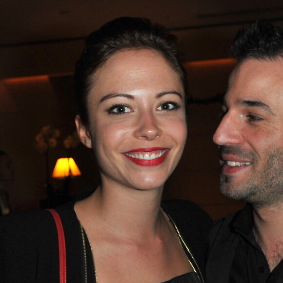 Dounia Coesens et Mario Barravecchia (Star Academy 1) - Sortie des artistes après la remise des Prix Romy Schneider et Patrick Dewaere à l'hôtel Hyatt à Paris, le 11 mars 2013.