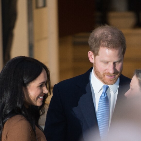 Le prince Harry, duc de Sussex, et Meghan Markle, duchesse de Sussex, en visite à la Canada House à Londres le 7 janvier 2020.