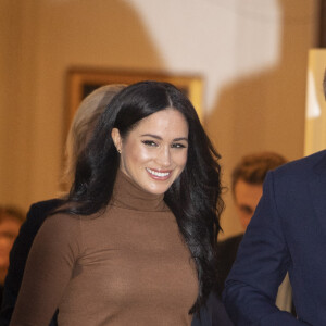 Meghan Markle, duchesse de Sussex, et le prince Harry, duc de Sussex, ont honoré leur premier engagement de l'année, en se rendant à la Canada House à Londres. Le 7 janvier 2020  7 January 2020.