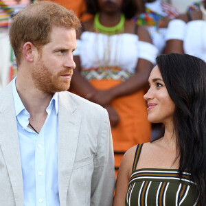 Le prince Harry, duc de Sussex, et Meghan Markle, duchesse de Sussex, se rendent à la résidence de l'ambassadeur à Cape Town, au 2 ème jour de leur visite en Afrique du Sud.