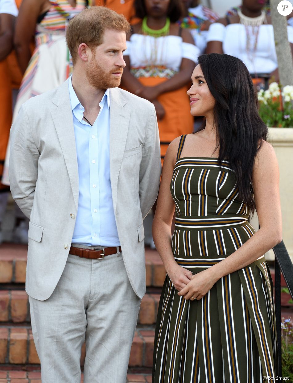 Le prince Harry, duc de Sussex, et Meghan Markle, duchesse de Sussex, se rendent à la résidence de l'ambassadeur à Cape Town, au 2 ème jour de leur visite en Afrique du Sud.