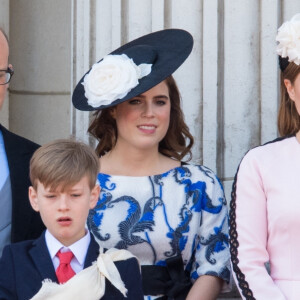 La princesse Beatrice d'York, la princesse Eugenie d'York- La famille royale au balcon du palais de Buckingham lors de la parade Trooping the Colour 2019, célébrant le 93ème anniversaire de la reine Elisabeth II, londres, le 8 juin 2019. 