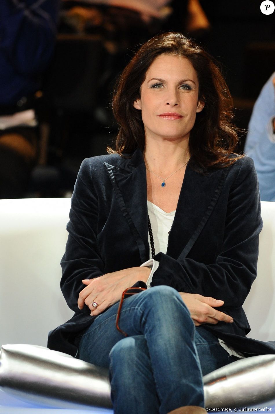 Astrid Veillon à l'enregistrement de l'émission des 40 ans "Des chiffres et des lettres". © Guillaume Gaffiot /Bestimage