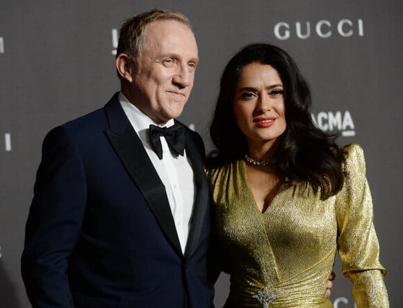 Salma Hayek et son mari François Henri-Pinault à la soirée LACMA Art + Film en l'honneur de Catherine Opie et Guillermo Del Toro présentée par Gucci à Los Angeles, le 3 novembre 2018 