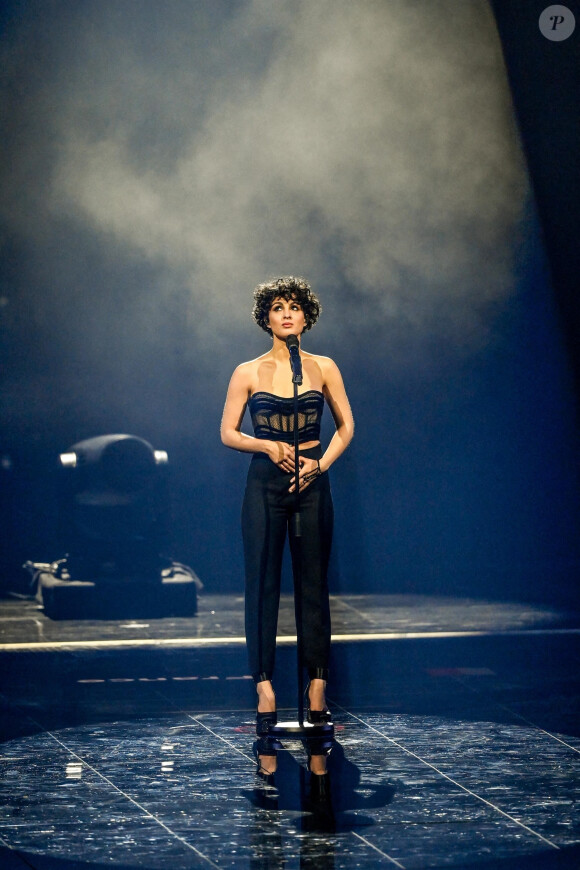 Barbara Pravi, l'espoir français à l'Eurovision 2021 à Rotterdam, Pays-Bas, le 19 mai 2021.