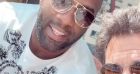 Amir et Teddy Riner au GP de Monaco le 23 mai 2021.