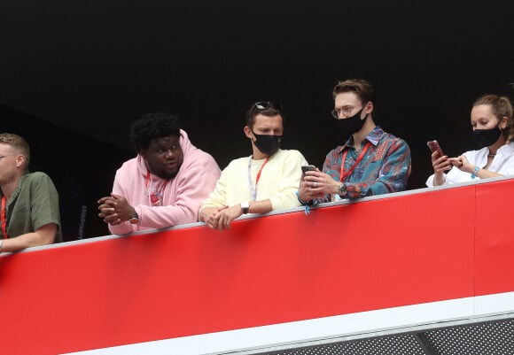 Tuwaine Barrett, Tom Holland et Harrison Osterfield - People lors du 78ème Grand Prix de F1 de Monaco, le 23 mai 2021. © Jean-François Ottonello/Nice Matin/Bestimage 