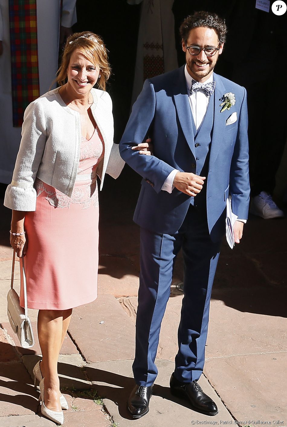 Ségolène Royal - Mariage de Thomas Hollande et de la journaliste Emilie Broussouloux l'église de Meyssac en Corrèze, près de Brive, ville d'Emiie. Le 8 Septembre 2018. © Patrick Bernard-Guillaume Collet / Bestimage