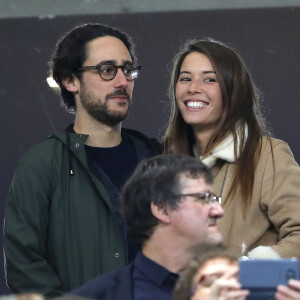 Thomas Hollande et sa compagne Emilie Broussouloux lors du match de Rugby France - Nouvelle Zélande au stade de France à Saint-Denis le 11 novembre 2017.