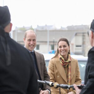 Le prince William, duc de Cambridge, et Catherine (Kate) Middleton, duchesse de Cambridge, assistent à l'ouverture officielle du nouvel hôpital Balfour des Orcades. Kirkwall, le 25 mai 2021.