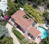 Exclusif - Vue aérienne de la maison que Leonardo DiCaprio a acheté à sa mère Irmelin Indenbirken pour la somme de 7,1 millions de dollars à Los Feliz, Los Angeles.