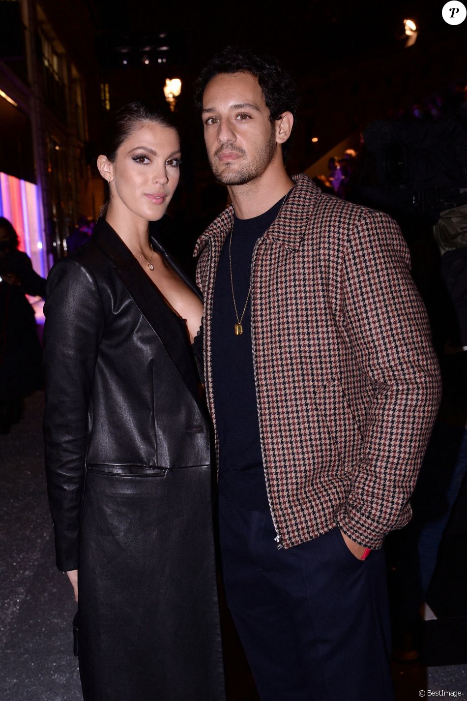 Iris Mittenaere et Diego El Glaoui - Frontrow lors du défilé Etam Live Show à Paris le 29 septembre 2020. © Pool Agence Bestimage