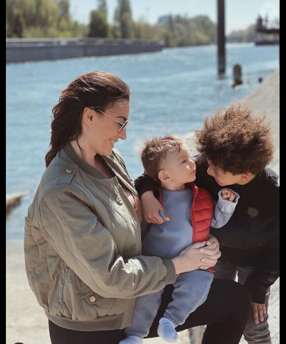 Rachel Legrain-Trapani avec ses fils Gianni et Andrea, photo Instagram du 25 avril 2021