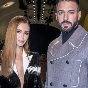 Nabilla Benattia et son compagnon Thomas Vergara - People au défilé de mode Haute-Couture printemps-été 2019 "Jean Paul Gaultier" à Paris. Le 23 janvier 2019 © Olivier Borde / Bestimage 