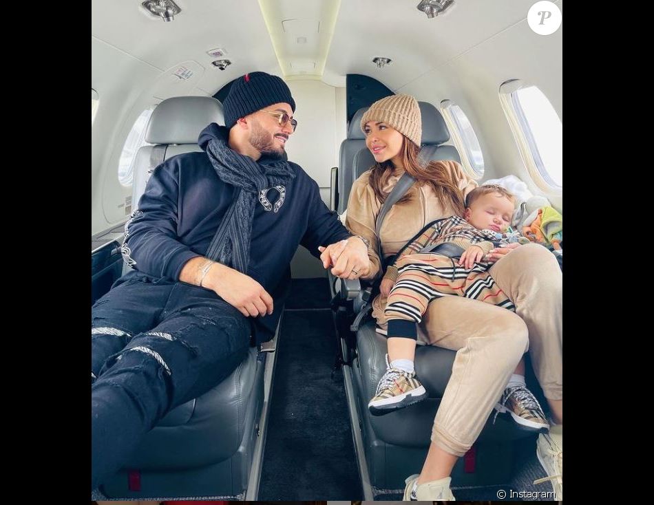 Thomas Vergara avec Nabilla Benattia et leur fils Milann, décembre 2020