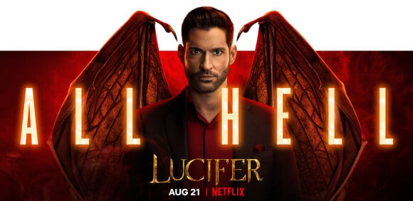 Tom Ellis dans la saison 5 de la série "Lucifer", sur Netflix.