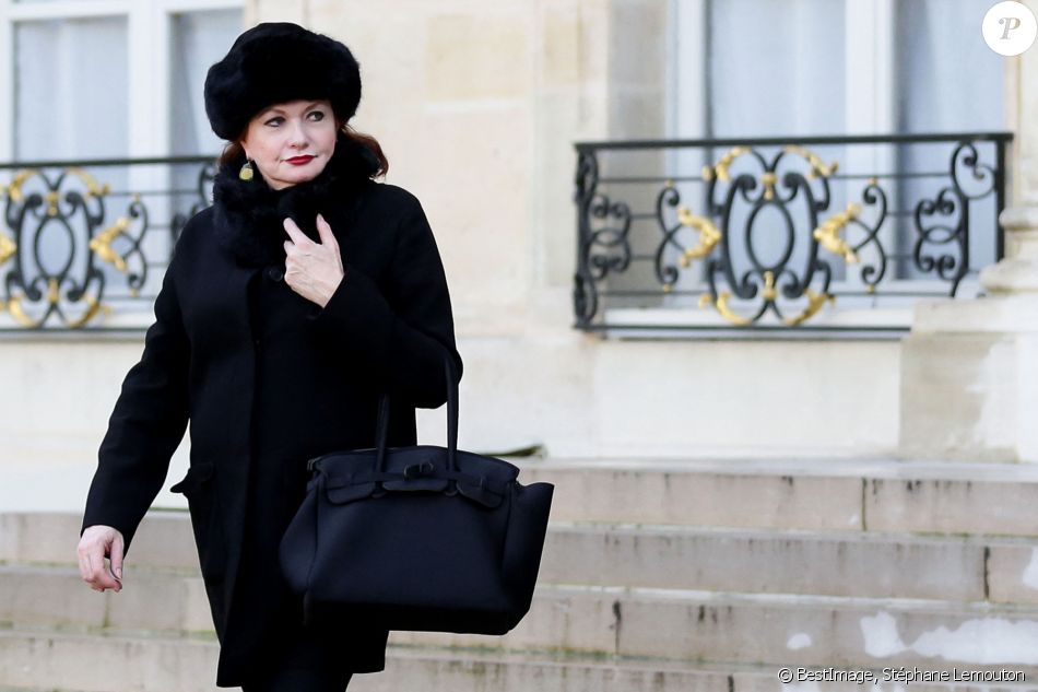Catherine Jacob - Journée internationale pour l'élimination de la violence à l'égard des femmes au Palais de l'Elysée, Paris. Le 25 novembre 2017. © Stéphane Lemouton / Bestimage