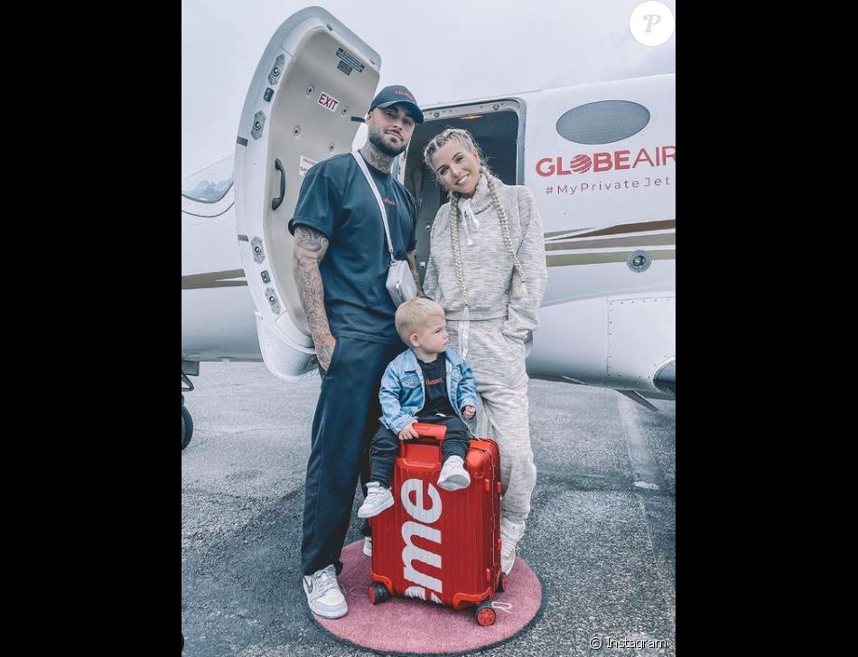 Jessica Thivenin avec son mari Thibault et son fils Maylone