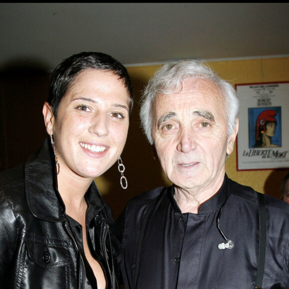 Exclusif - Diam's et Charles Aznavour - concert de l'artiste au Palais des Congrés.