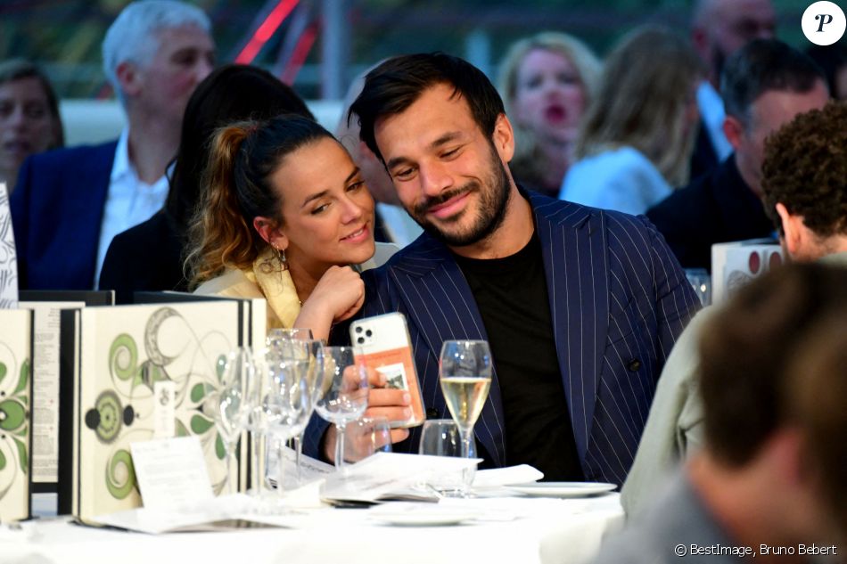 Pauline Ducruet et son compagnon Maxime Giaccardi - Soirée Amber Lounge 2021 Fashion Show au Grimaldi Forum pendant le 78ème Grand Prix de Monaco, le 21 mai 2021. © Bruno Bebert/Bestimage