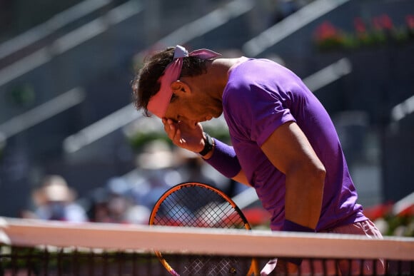 Rafael Nadal (Esp) lors du tournoi de tennis Mutua Madrid Open Tennis 2021 le 7 mai 2021. © Antoine Couvercelle / Panoramic / Bestimage 
