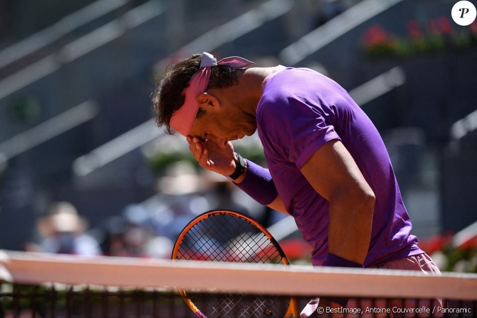 Rafael Nadal (Esp) lors du tournoi de tennis Mutua Madrid ...