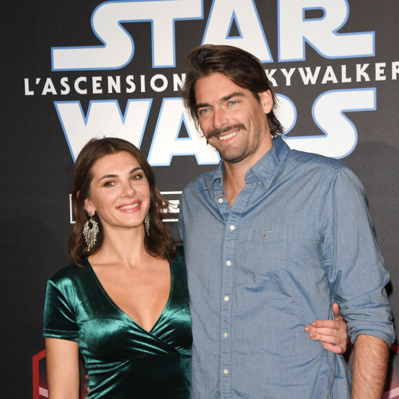 Camille Lacourt et sa compagne Alice Detollenaere - Avant-première du film "Star Wars : L'ascension de Skywalker" au cinéma Le Grand Rex à Paris, le 17 décembre 2019. © Coadic Guirec/Bestimage