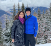 Zinédine Zidane et son épouse Véronique en vacances à la montagne. Décembre 2020.