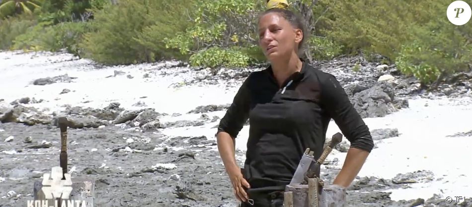Lucie lors de la finale de "Koh-Lanta, Les Armes secrètes", sur TF1.