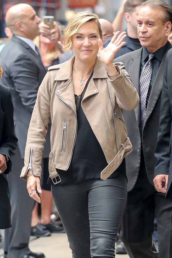 Kate Winslet après avoir participé à l'émission ''Good Morning America'' à New York, le 26 septembre 2017.