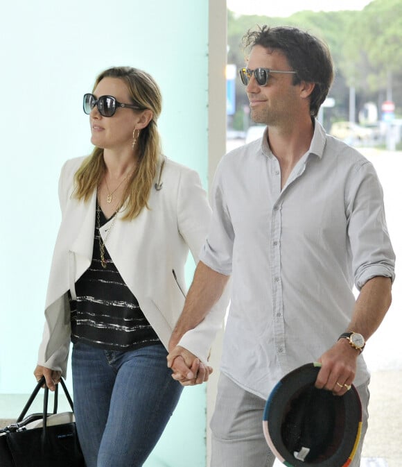 Exclusif - Kate Winslet et son mari Ned Rocknroll arrivent à Venise en Italie le 6 juin 2018.
