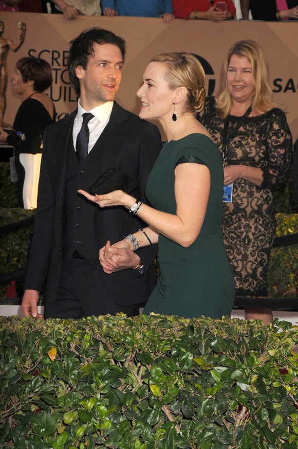 Kate Winslet et son mari Ned Rocknroll lors des 22ème "Annual Screen Actors Guild Awards" à Los Angeles le 30 janvier 2016.