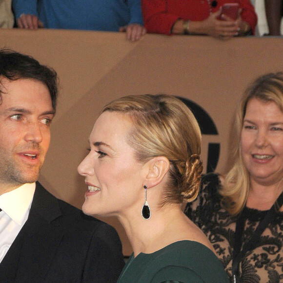 Kate Winslet et son mari Ned Rocknroll lors des 22ème "Annual Screen Actors Guild Awards" à Los Angeles le 30 janvier 2016.