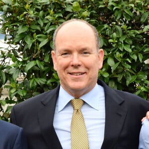 Didier Deschamps, le prince Albert II de Monaco et Dylan Deschamps durant l'inauguration du Stade de football Didier Deschamps à Cap d'Ail le 12 septembre 2018. © Bruno Bebert / Bestimage 