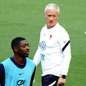 Didier Deschamps (sélectionneur de l'équipe de France) lors de l'entraînement de l'équipe de France de football à Nice, France, le 1er juin 2021, dans le cadre de la préparation de l'équipe de France pour l'Euro 2020. © Norbert Scanella/Panoramic/Bestimage 