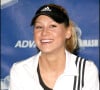 Anna Kournikova à Los Angeles, en conférence pour le tournoi au profit de Advanta WTT smash hits charity en 2006