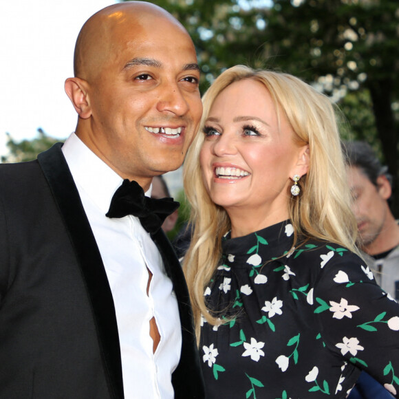 Emma Bunton et son compagnon Jade Jones arrivent à la 9e édition du "Global Gift Gala" à l'hôtel Four Seasons George V à Paris. © Denis Guignebourg/Bestimage