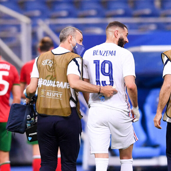 Karim Benzema lors du match amical de préparation à l'Euro 2021 France - Bulgarie au Stade de France le 8 juin 2021. © Philippe Lecoeur / Panoramic / Bestimage