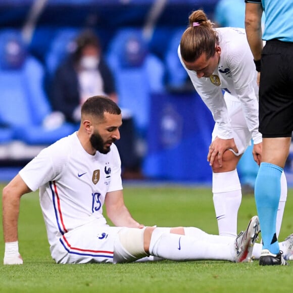 Karim Benzema lors du match amical de préparation à l'Euro 2021 France - Bulgarie au Stade de France. © Philippe Lecoeur / Panoramic / Bestimage